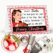 Carte De Remerciements Funny Christmas Card Best Friend "Dear Santa"