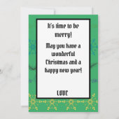 Carte De Remerciements Funny christmas holidays (Dos)