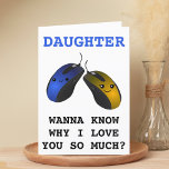 Carte De Remerciements Funny Computer Mouse Click Daughter Joyeux anniver<br><div class="desc">Vous cherchez une façon unique d'express votre amour et votre humour à votre enfant? Notre drôle de carte de voeux de souris d'ordinateur est le choix parfait pour votre fille pour son anniversaire! Customisez-le en ajoutant votre propre message personnel. Design dispose de deux joyeuses souris d'ordinateur bleu et or. Excellente...</div>