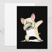 Carte De Remerciements Funny Dabbing Bulldog Dog (Devant / Derrière)