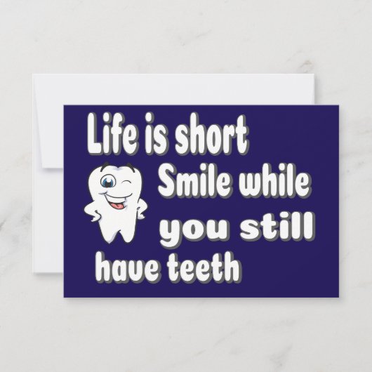 Carte De Remerciements Funny Dental Quote (Devant)