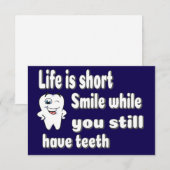 Carte De Remerciements Funny Dental Quote (Devant / Derrière)