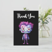 Carte De Remerciements Funny Frankenstein Monster Halloween Fun (Debout devant)