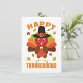 Carte De Remerciements Funny Happy Thanksgiving Day (Debout devant)