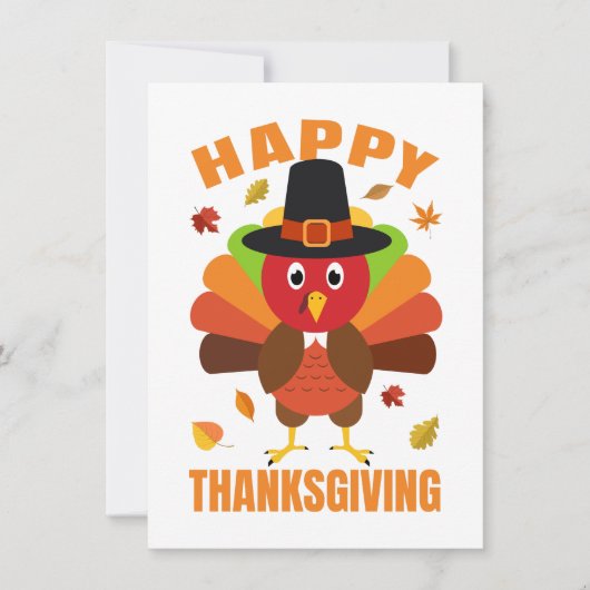 Carte De Remerciements Funny Happy Thanksgiving Day (Devant)