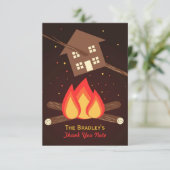 Carte De Remerciements Funny Littéral Fête du réchauffement ménager (Debout devant)