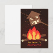 Carte De Remerciements Funny Littéral Fête du réchauffement ménager (Devant / Derrière)