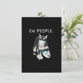 Carte De Remerciements Funny Miniature Schnauzer Ew Personnes Amoureux de (Debout devant)