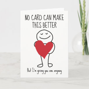 Carte De Remerciements Funny Sarcastic Cute Love Valentine Greeting Card
