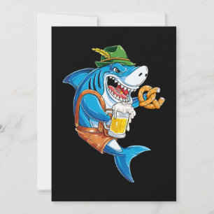 Carte De Remerciements Funny Shark Drink