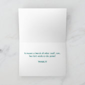 Carte De Remerciements Funny Thank You (Intérieur)