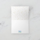 Carte De Remerciements Fusée aquarelle arc-en-ciel Espace extra-atmosphér (Intérieur)