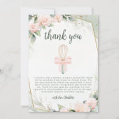 Carte De Remerciements Futur Mariage aux Fleurs Roses à Emporter  (Devant)