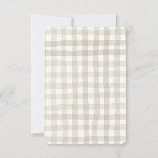 Carte De Remerciements Futur mariage fêté avec un shower de mariage (Dos)