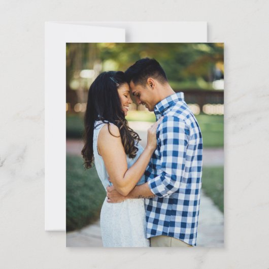 Carte De Remerciements Future Mme Gracias Chic Script Photo de fiançaille (Dos)