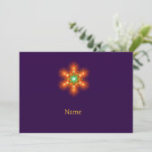 Carte De Remerciements Futuristic Neon Glow Flower Graphic (Debout devant)