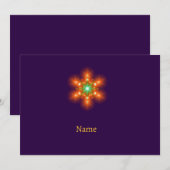 Carte De Remerciements Futuristic Neon Glow Flower Graphic (Devant / Derrière)