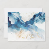 Carte De Remerciements Gala AZURE Marble Dreams (Devant)