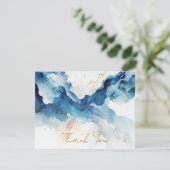 Carte De Remerciements Gala AZURE Marble Dreams (Debout devant)