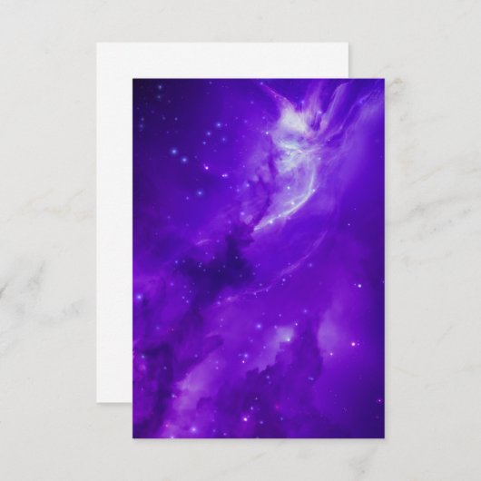 Carte De Remerciements Galaxie avec des étoiles dans l'espace (Devant / Derrière)