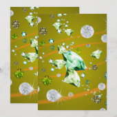 Carte De Remerciements Galaxie de diamant 10 (Devant / Derrière)