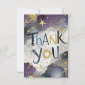 Carte De Remerciements Galaxy Starry Meteor Celestial (Devant)