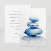 Carte De Remerciements Galets empilés Shiva (Devant / Derrière)