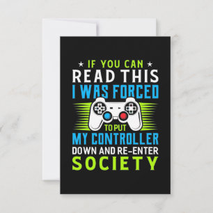 Carte De Remerciements Gamer A Été Forcé De Mettre Mon Contrôleur