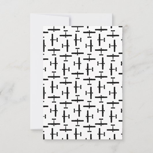 Carte De Remerciements GAMME D'OEUVRE D'Aéronefs Vintages (Devant)