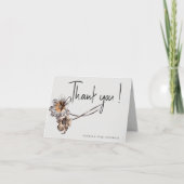 Carte De Remerciements Gamme Minimale de pavots en terre cuite (Devant)