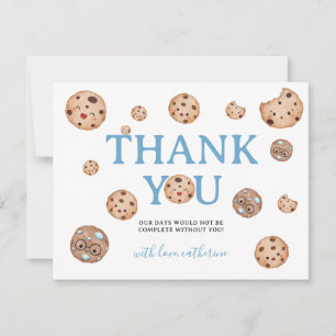Carte De Remerciements Garçon au cookie sucré Premier anniversaire Pot en