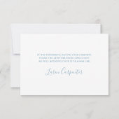 Carte de remerciements garçon Baby shower bleu (Dos)