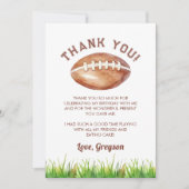 Carte De Remerciements Garçon Football 1er Anniversaire (Devant)