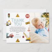 Carte De Remerciements Garçons Cool Construction moderne Anniversaire de  (Devant)