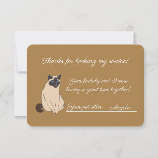 Carte De Remerciements Garde de chat/animé