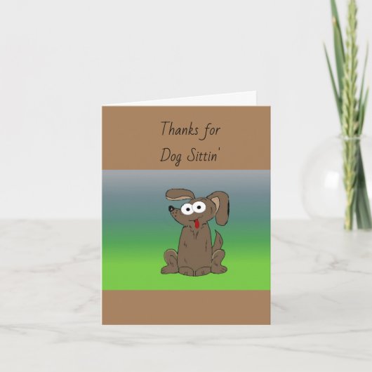 Carte De Remerciements Garde de chien (Devant)