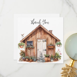 Carte De Remerciements Garden Shed et Happy Place   PLANTE   Fontaine