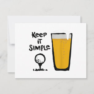 Carte De Remerciements Garder Il Simples Funny Golf Bière