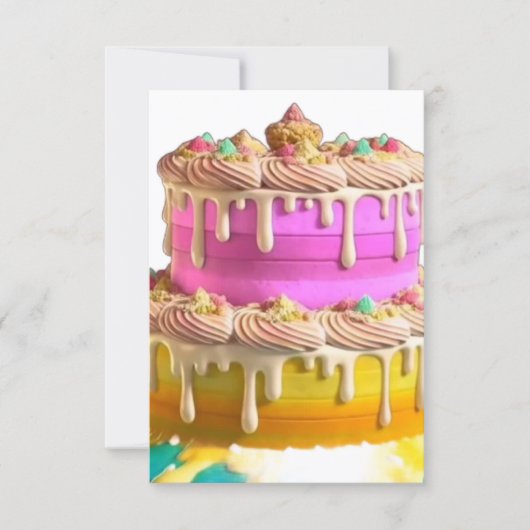 Carte De Remerciements gâteau (Devant)