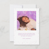 Carte De Remerciements Gâteau d'anniversaire sucré pour fête d'enfants (Dos)