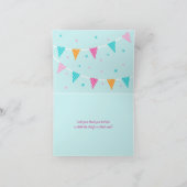 Carte De Remerciements Gâteau tout Llama Fun 2e anniversaire Aqua (Intérieur)