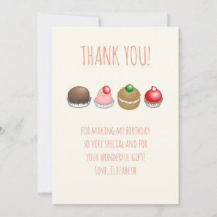 Carte De Remerciements Gâteaux d'anniversaire