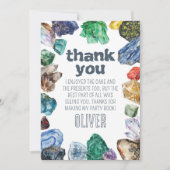 Carte De Remerciements Geology Birthday Rocks Dig Party (Devant)