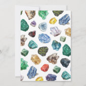 Carte De Remerciements Geology Birthday Rocks Dig Party (Dos)