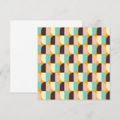 Carte De Remerciements Geometric pattern with overlapping half-circles (Devant / Derrière)