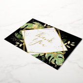 Carte de remerciements géométrique Tropical Black  (Rotation)
