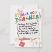 Carte De Remerciements Gift card for teachers (Devant)