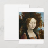 Carte De Remerciements Ginevra de Benci par Léonard de Vinci (Devant / Derrière)