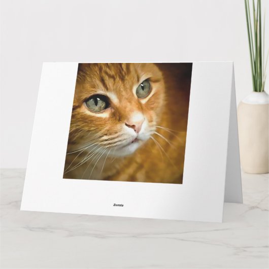Carte De Remerciements Gingembre adorable Tabby Chat Poster Portrait anim (Dos)