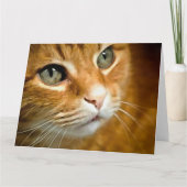 Carte De Remerciements Gingembre adorable Tabby Chat Poster Portrait anim (Devant)